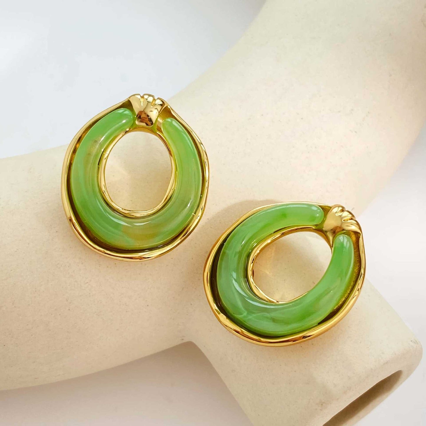 Minimalist Design Resin Ear Fashion Personalized Stud Earrings