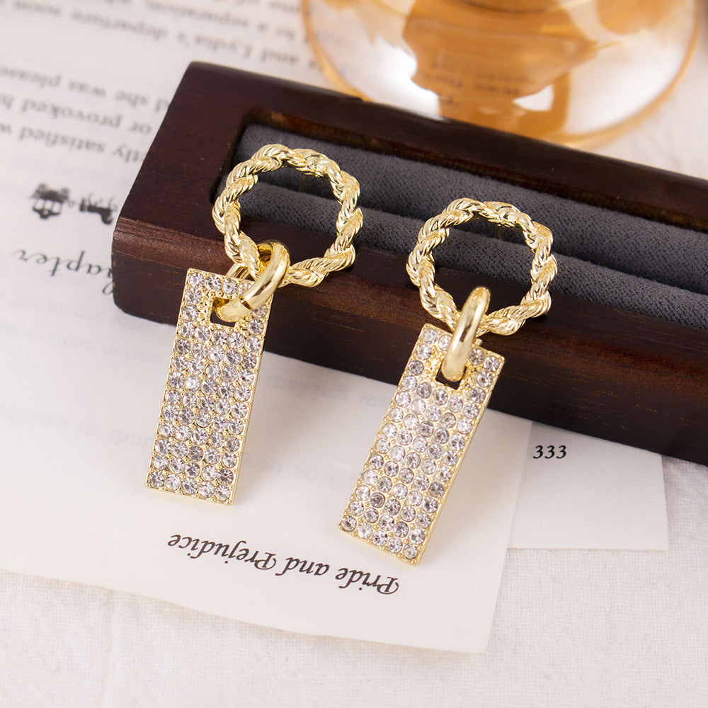 Elegant Zircon Butterfly Tassel Gentle Stylish Personality Stud Earrings