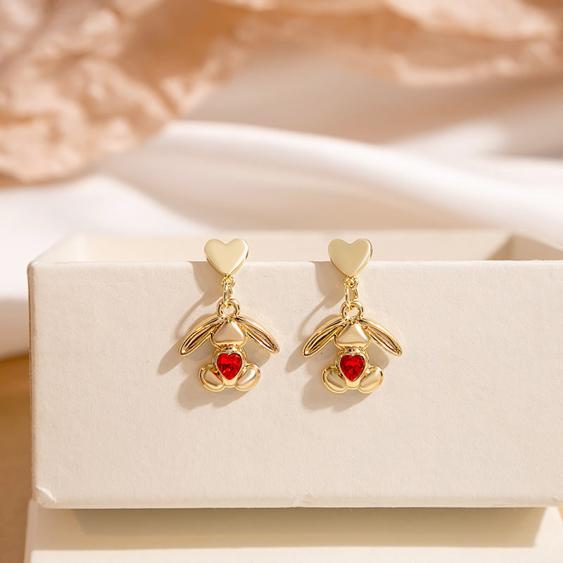 Diamond Butterfly Flower Pearl Graceful Fashionable Long Earrings