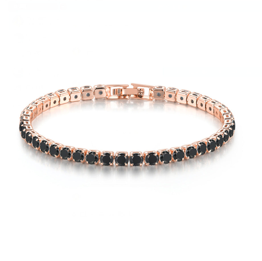 Women's & Men's Hip Hop Diamond Black Zircon Tennis Bracelets