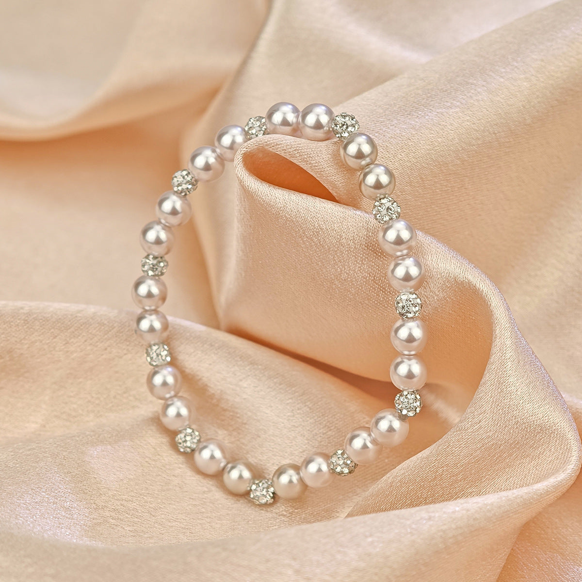 Women's High-grade Crystal Pearl Exquisite Wrist Decoration Gift Bracelet