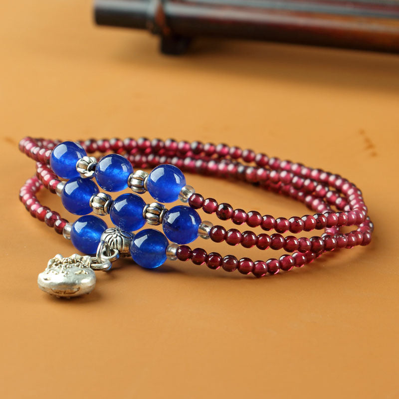Women's Hand Plus Six Words Mantra Tibetan Buddha Beads Rings