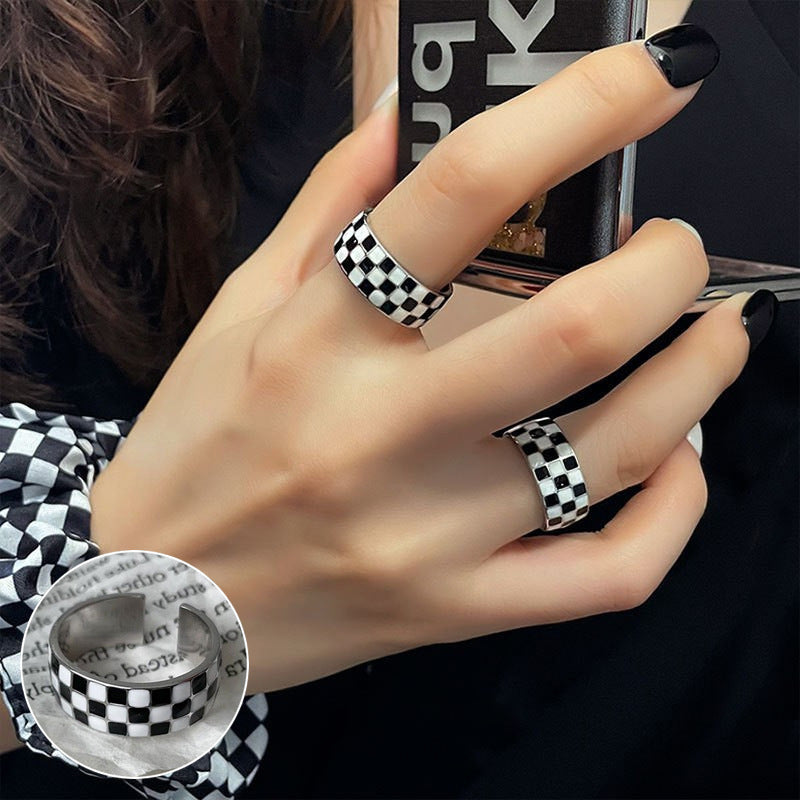 Women's Sier Simple Lines Bow Retro Fashion Rings