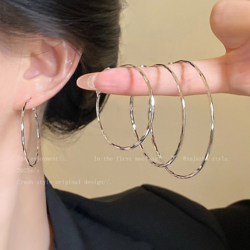 Women's Ear Square Round Face Light Luxury Rings