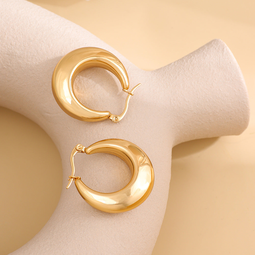 Women's Shaped Tube Style Light Luxury Fashion Simple Luxurious Earrings