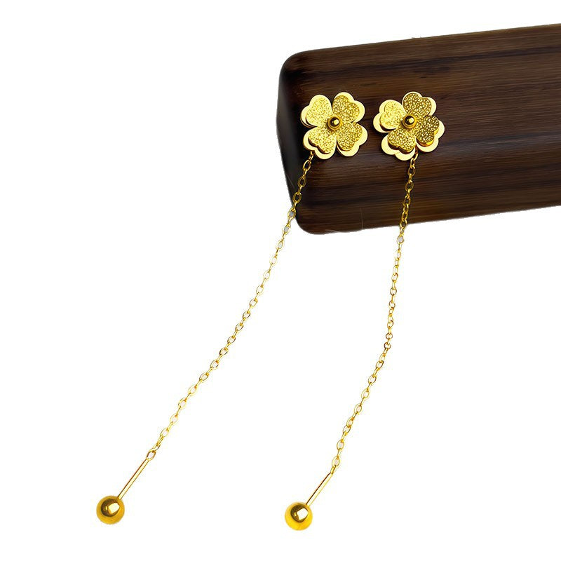 Luxury Queen Elegant Rose Frosted Clover Refreshing Stylish Fine Ear Line