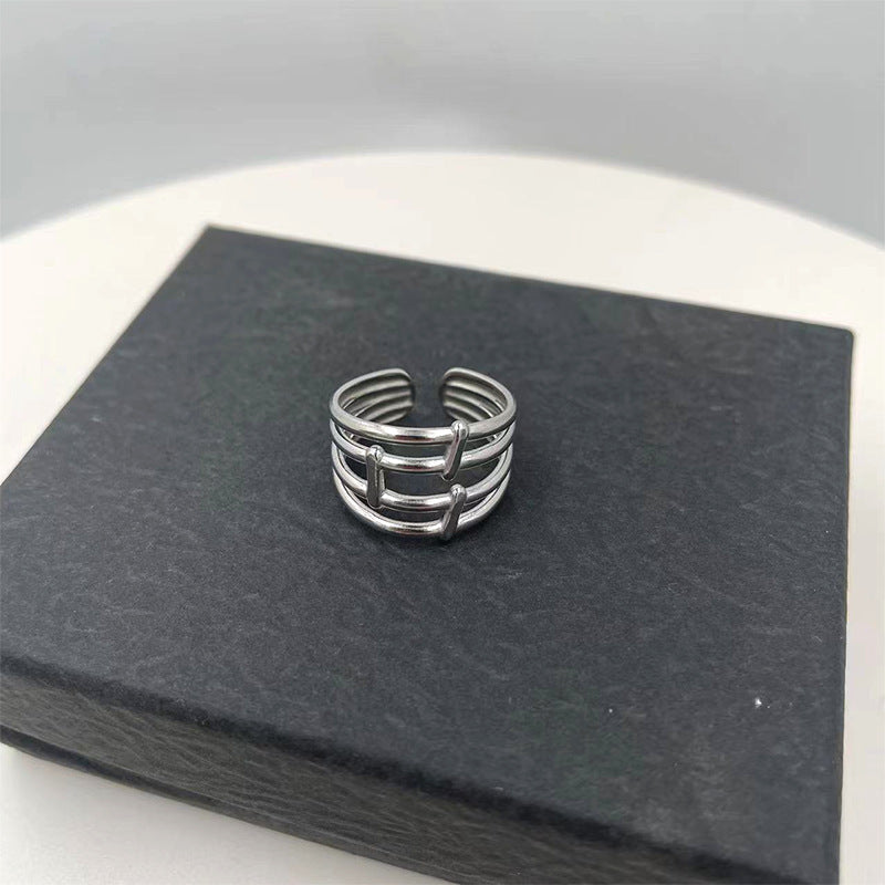 Stainless Steel Personality Advanced Opening Adjustable Rings