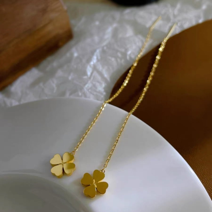 Women's Gold Threads Trendy Unique Tassel Golden Ear Line