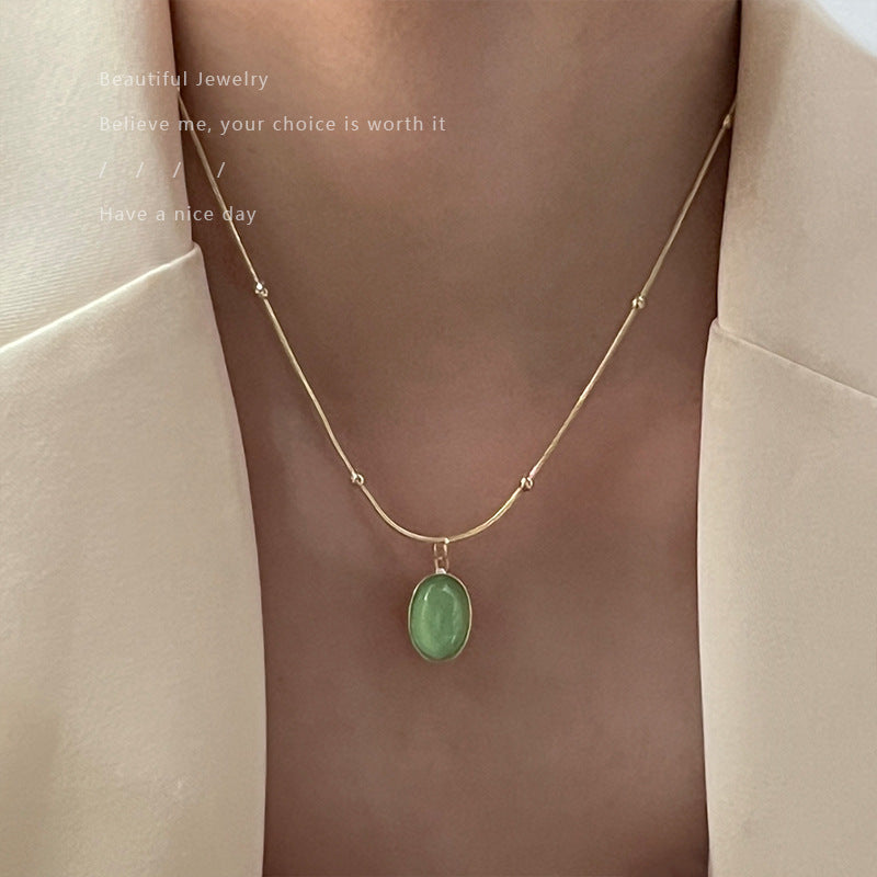 Women's Golden Bean Clavicle Chain Light Luxury Necklaces