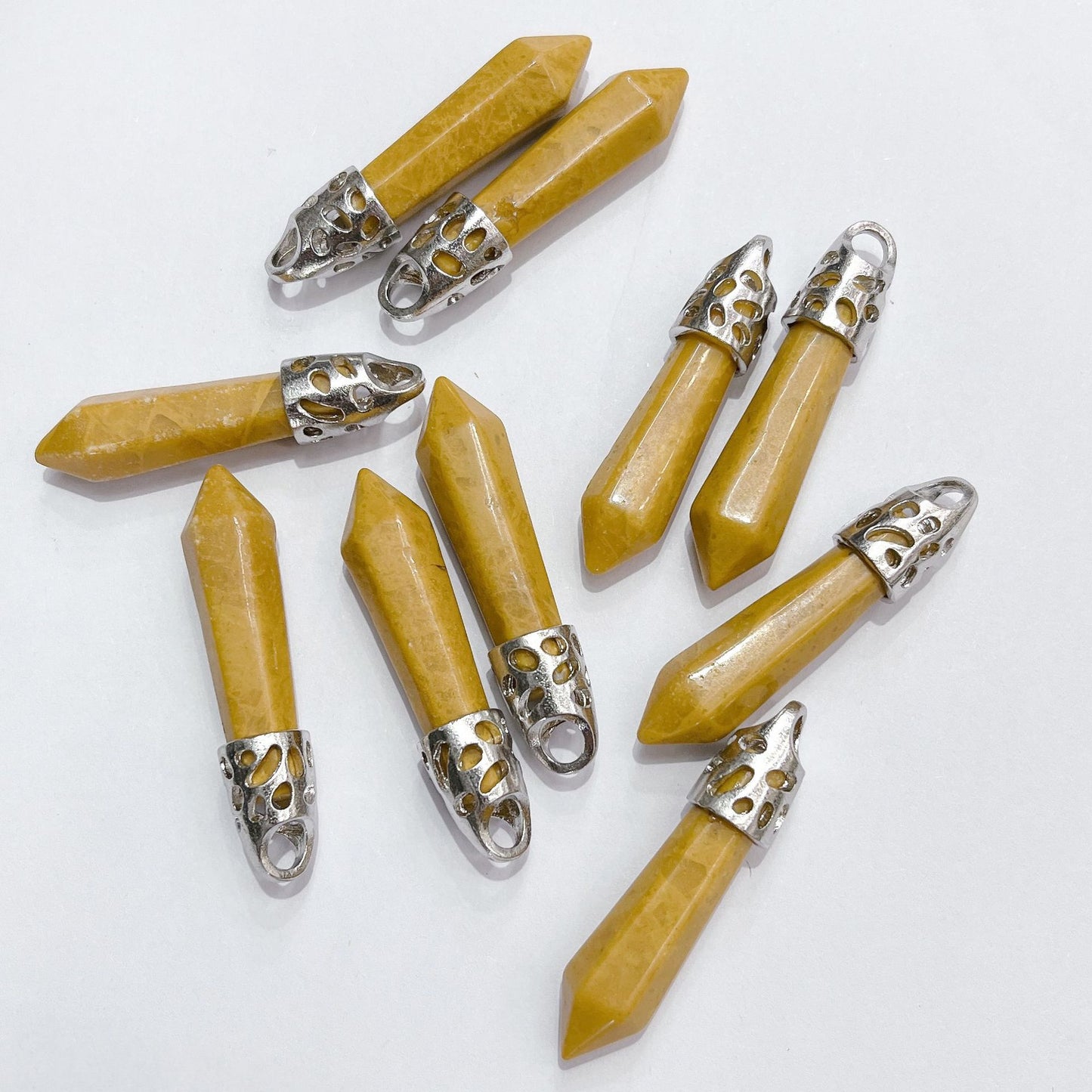 Crystal Agate Hexagon Prism Bullet Accessories Pendants