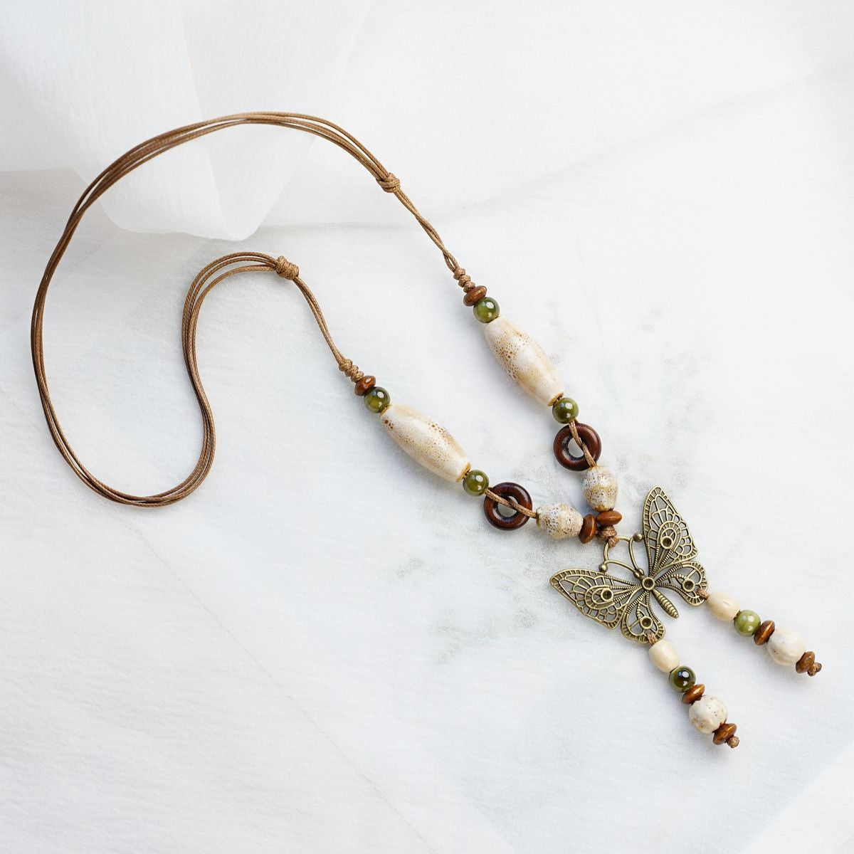 Style Personalized Trendy Ceramic Geometric Colorful Fish Long High-grade Necklace