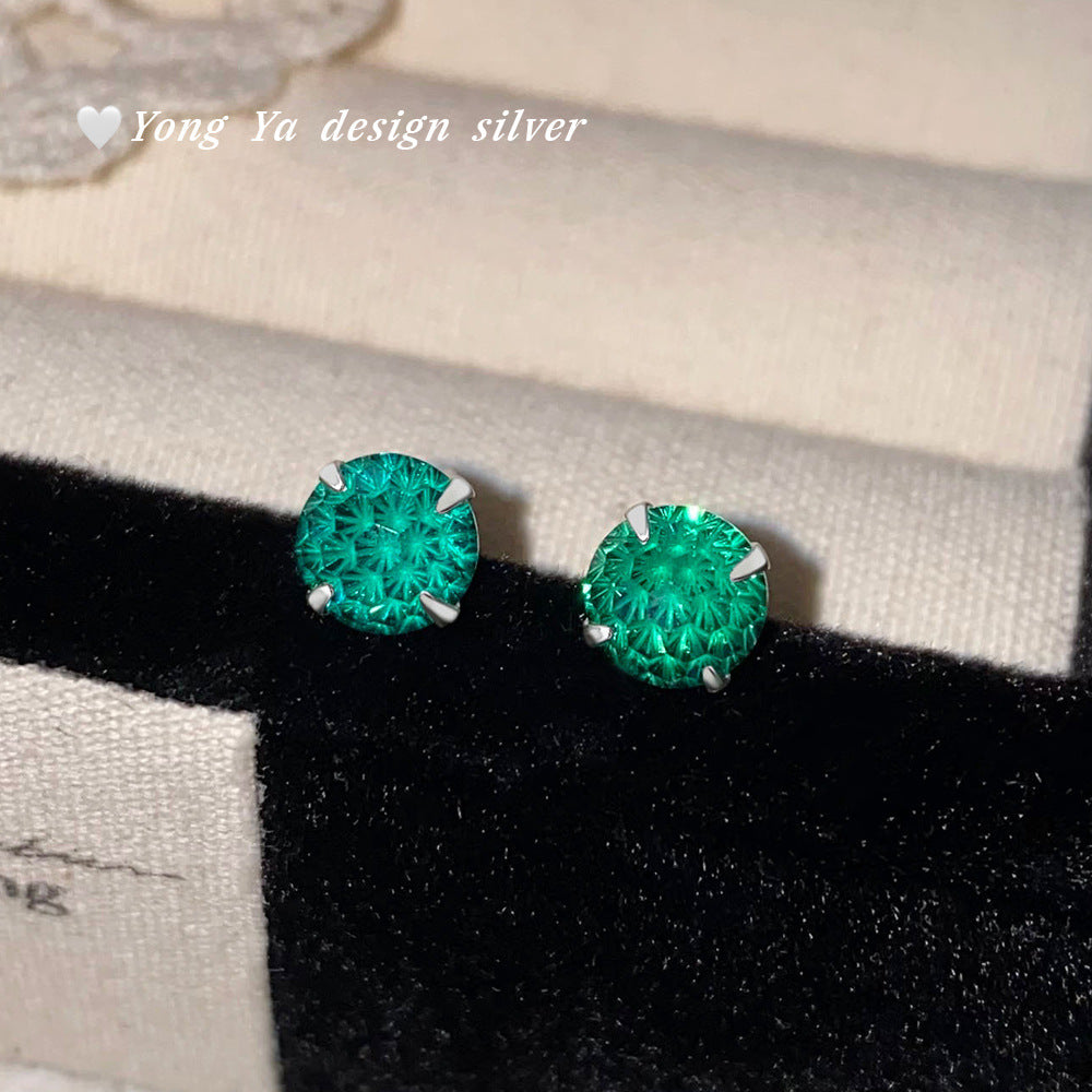 Fireworks Color Zircon Ear Colorful Gentle Stud Earrings