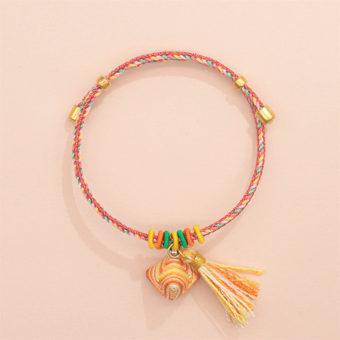 Festival Colorful Rope Carrying Strap Handmade Woven Bracelet