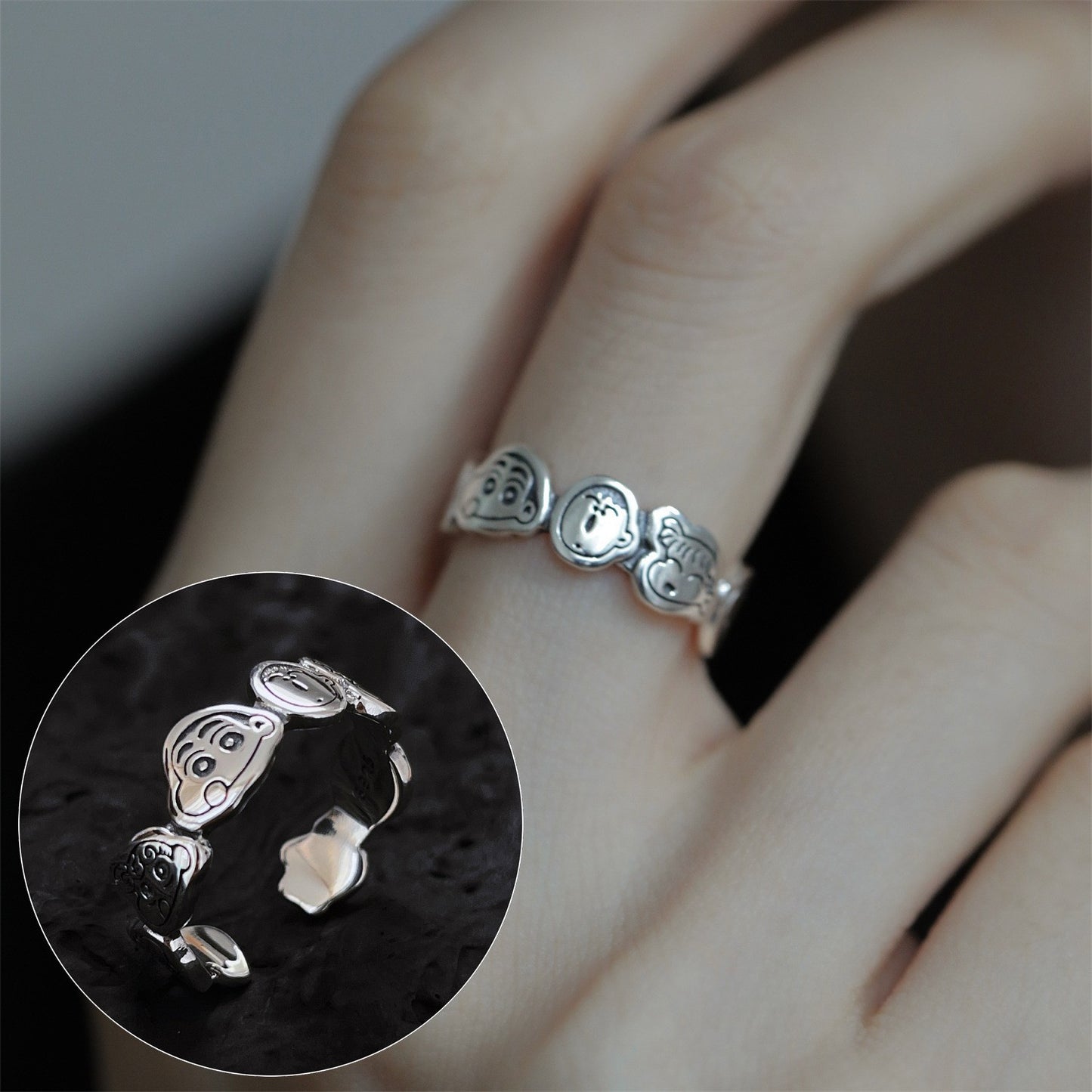 Korean Iti Pony Female Irregular Fashion Graceful Rings