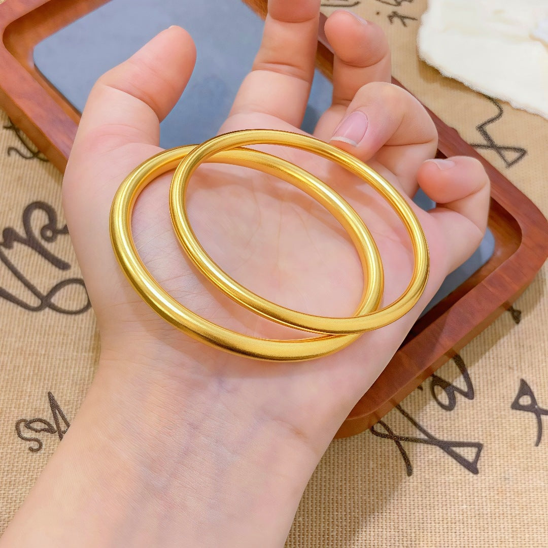Seamless Welding Lotus Ancient Solid Simple Bracelets
