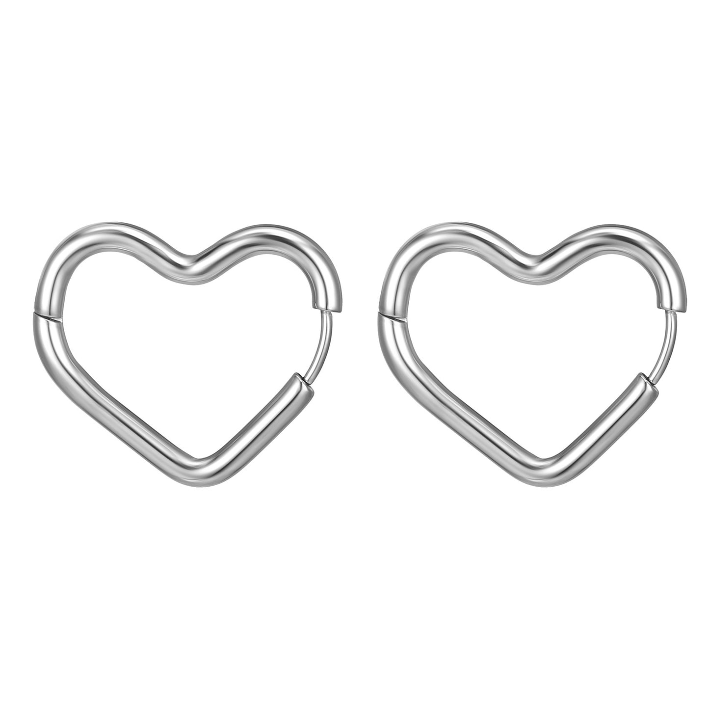 Geometric Shaped Stainless Steel Clip Trendy Fashion Five-pointed Star Peach Ear Buckle