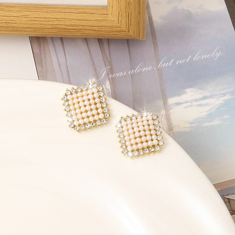 Korean Style Simple Vintage Pearl High-grade Ear Tassel Female Niche Earrings
