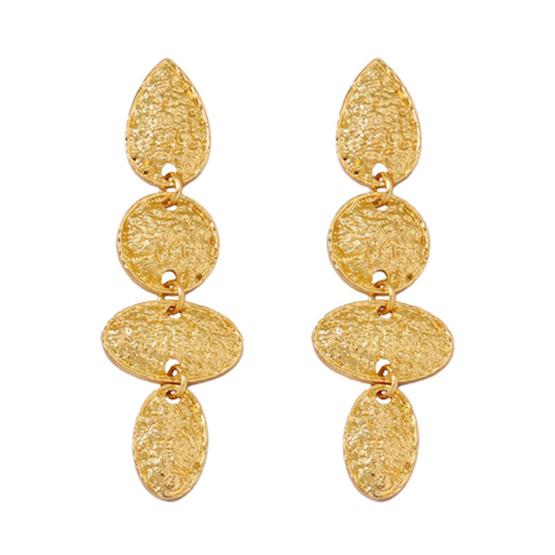 Fashionable Metal Texture Light Luxury Simple Earrings
