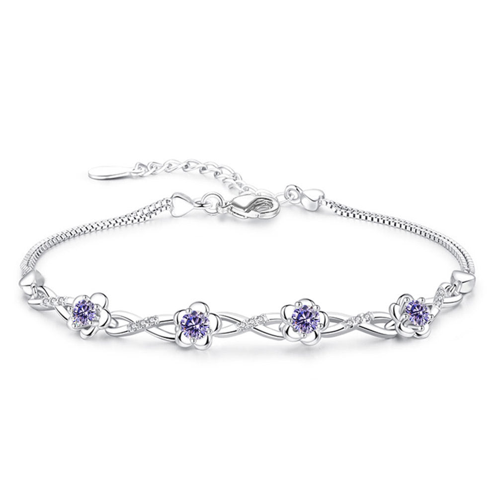Generations Ten Miles Peach Blossom Spring Sier Retro Bloom Plum Bracelet