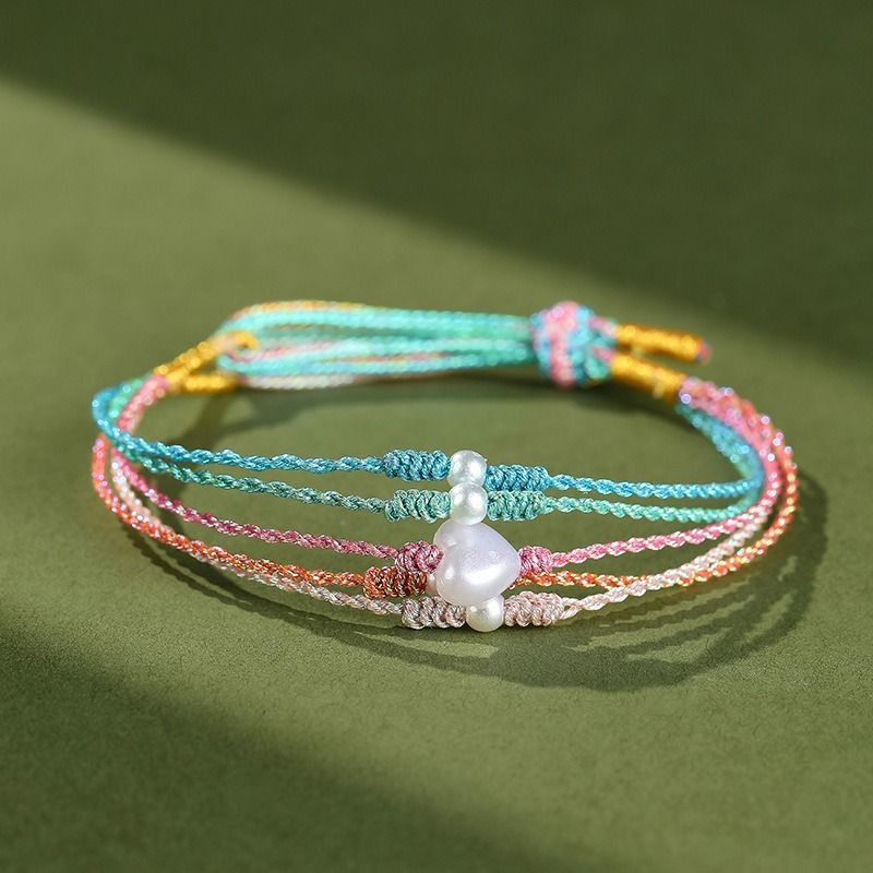 Women's & Men's Colorful Braided Rope Thread Design Simple Bracelet