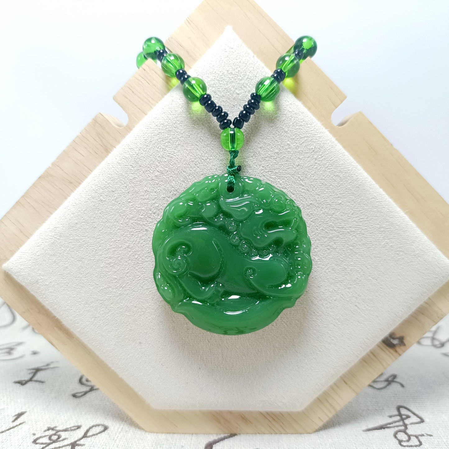 Women's & Men's Imitation Jade Kylin Prosperity Brought The Pendants