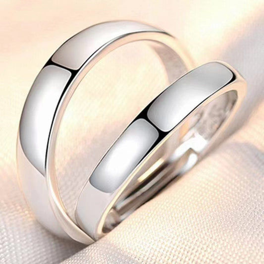 Fashion Simple Couple Glossy Design Open Rings