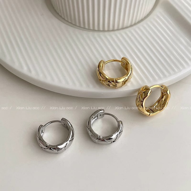 Rhombus Simple Light Luxury High-grade Retro Elegant Stud Earrings