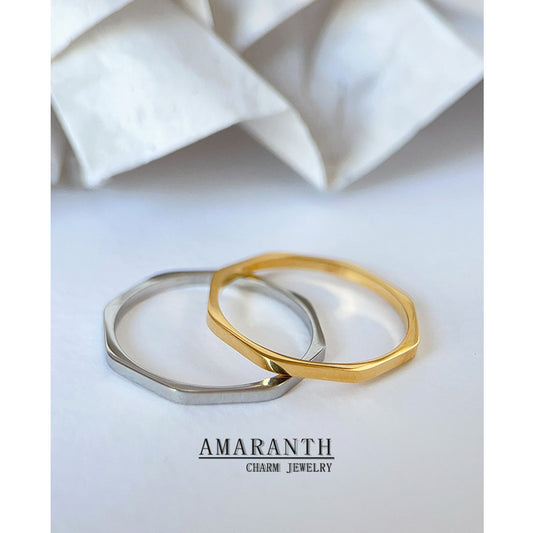 Flash Fine Circle Female Titanium Steel Ring