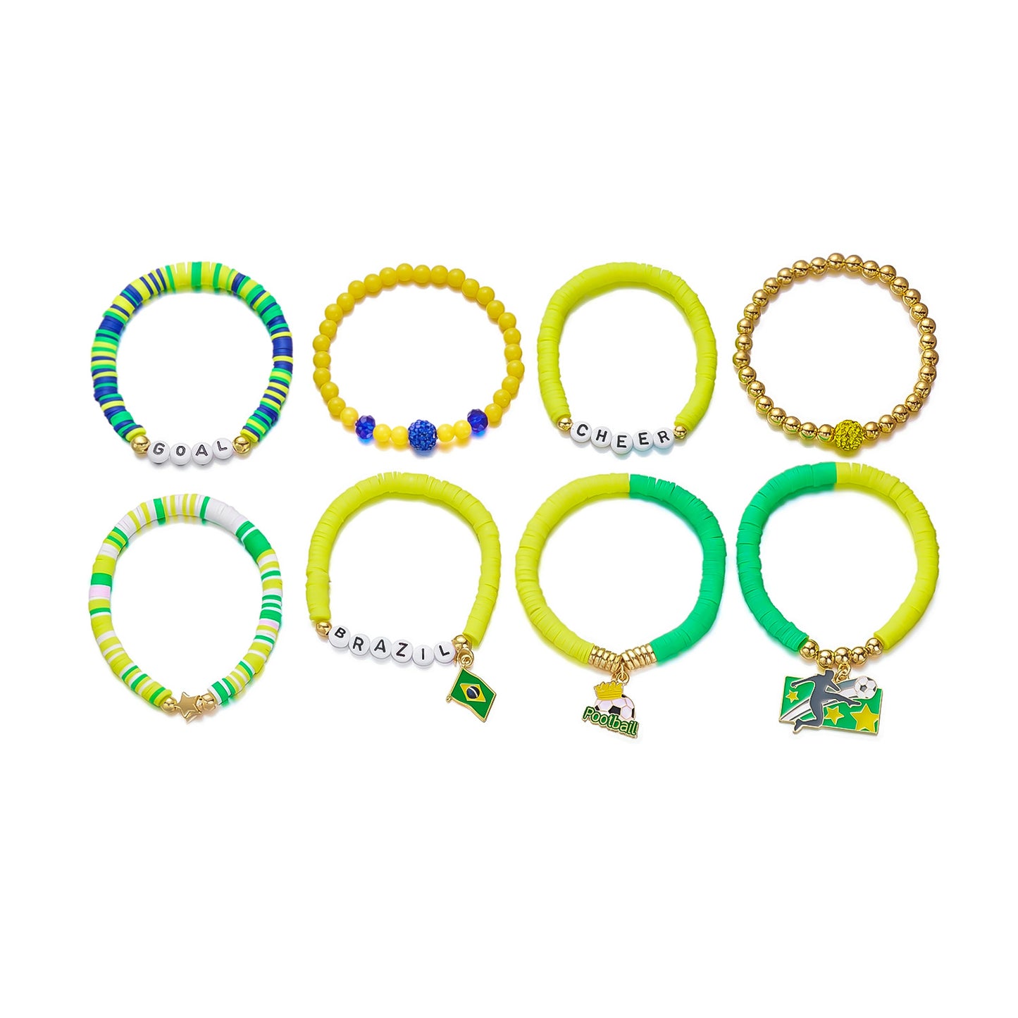 Style Theme Argentina Brazil Germany Football Game Bracelet