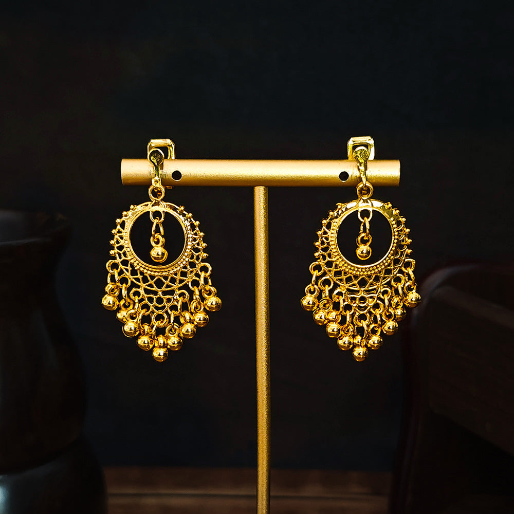 Long Water Drop Tassel Tourist Attractions Diamond Ears Earrings