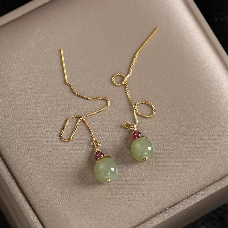 Women's Fashionable Cheongsam Imitation Jade Elegant Simple Ear Line