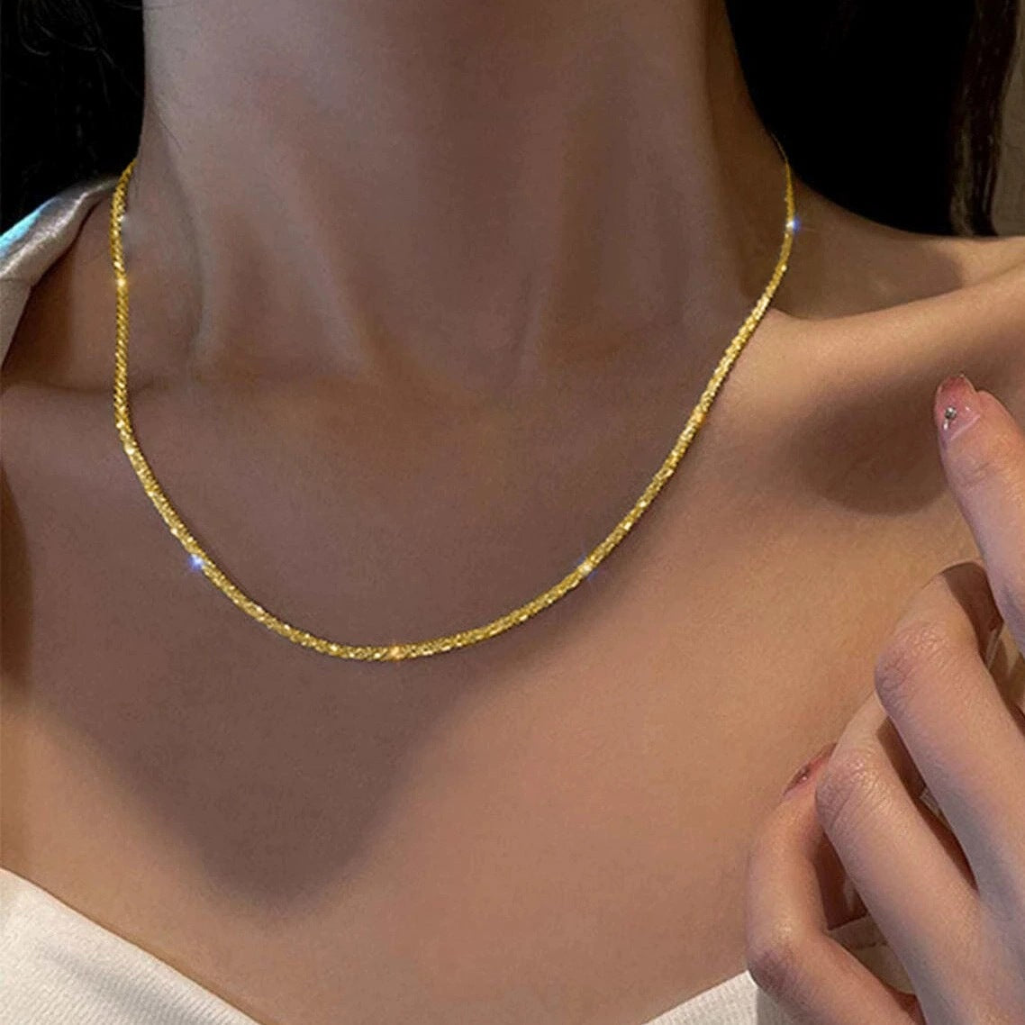 Light Luxury Cold Style Female High Class Elegant Cauliflower Starry Necklace