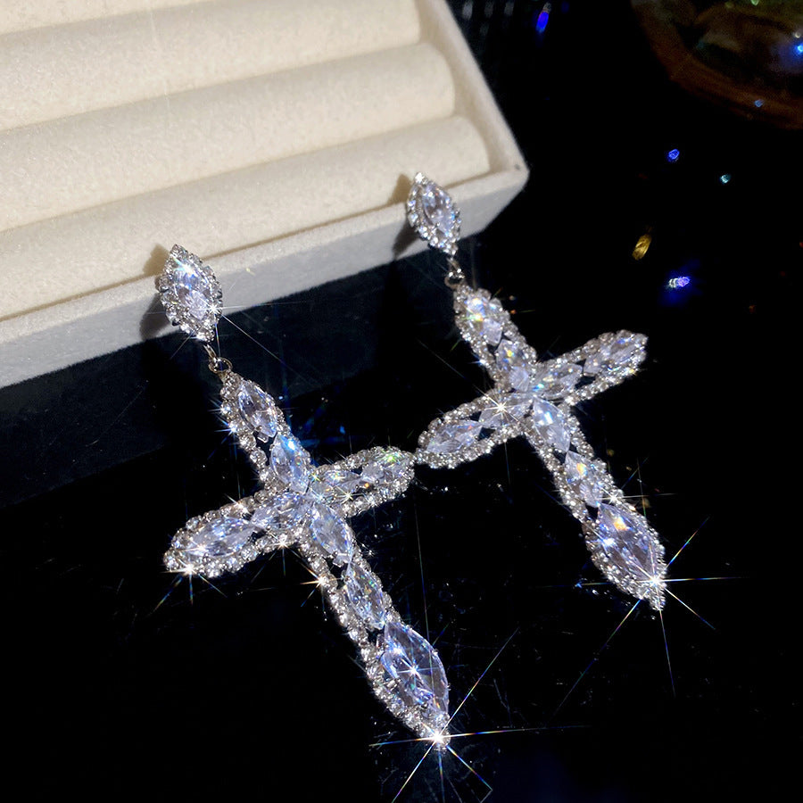 Women's Sier Diamond Tassel Light Luxury High-grade Simple Rings