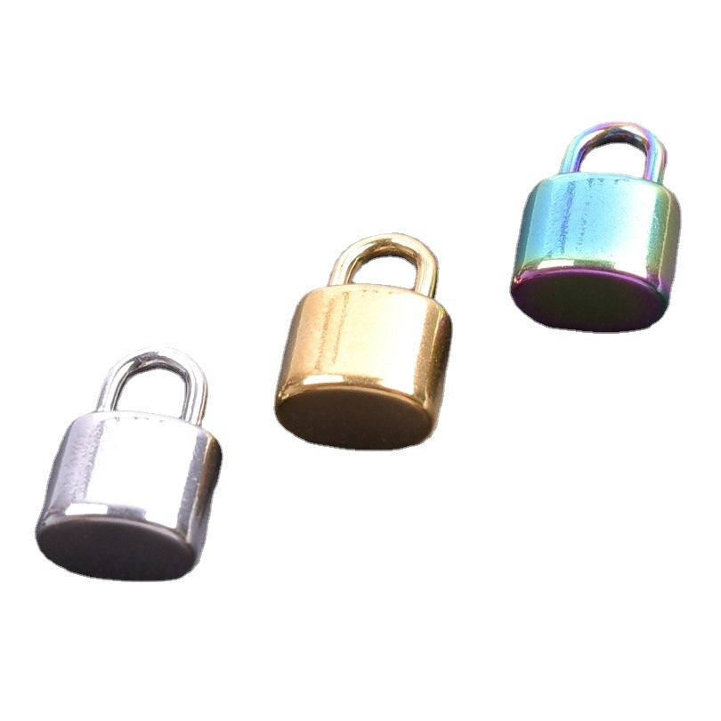 Handmade Metal Material Lock Steel Color Pendants