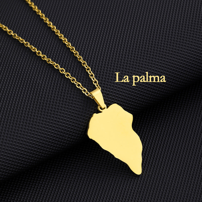 Stainless Steel Spanish Canary Islands Unisex Necklace