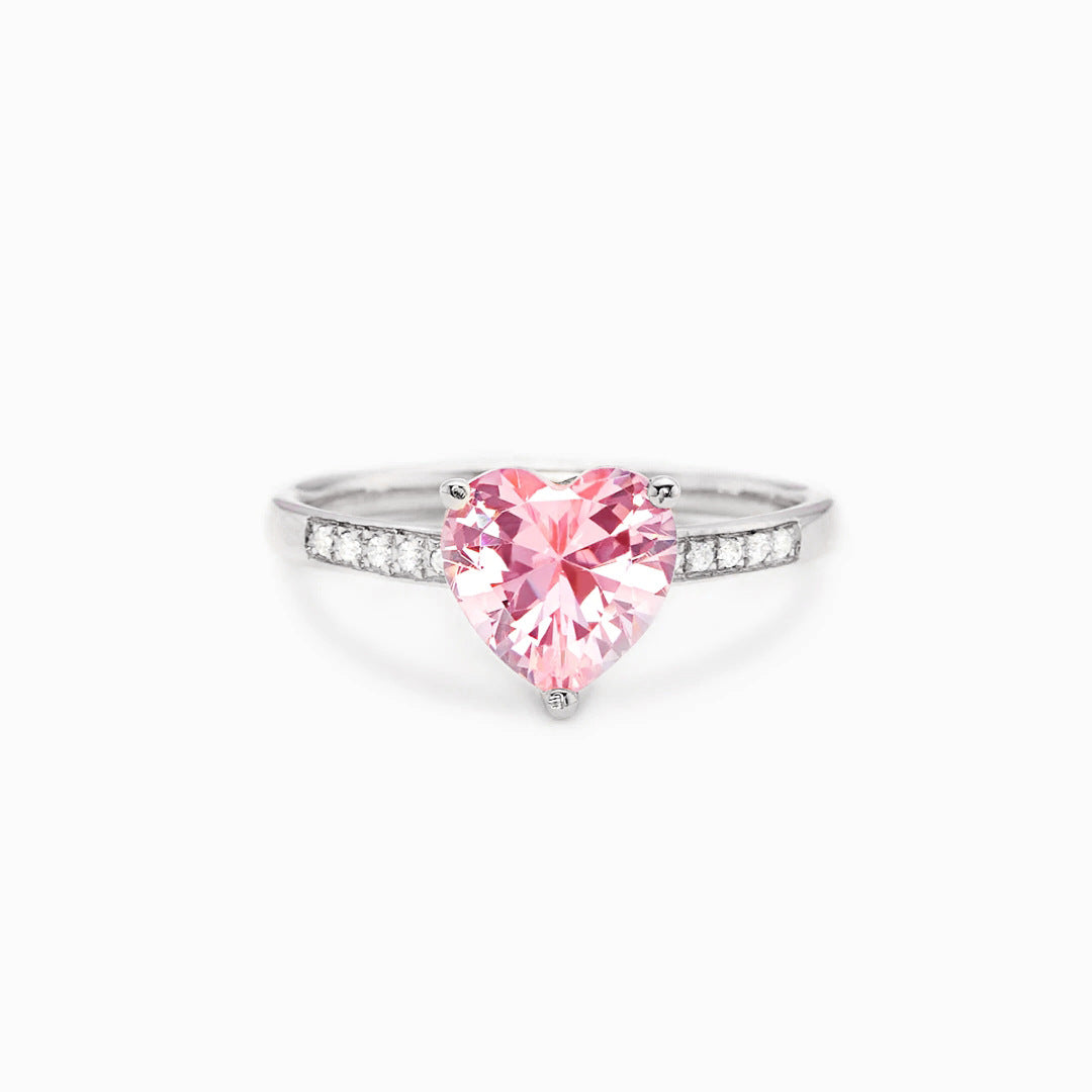 Heart In Sterling Sier Female Peach Rings