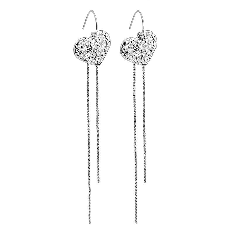 Diamond Butterfly Flower Pearl Graceful Fashionable Long Earrings