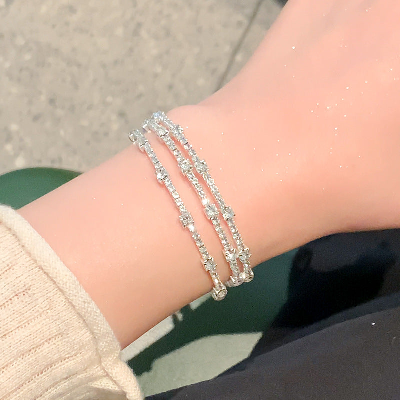 Women's Zircon High-grade Elastic Simple Light Luxury Bracelets