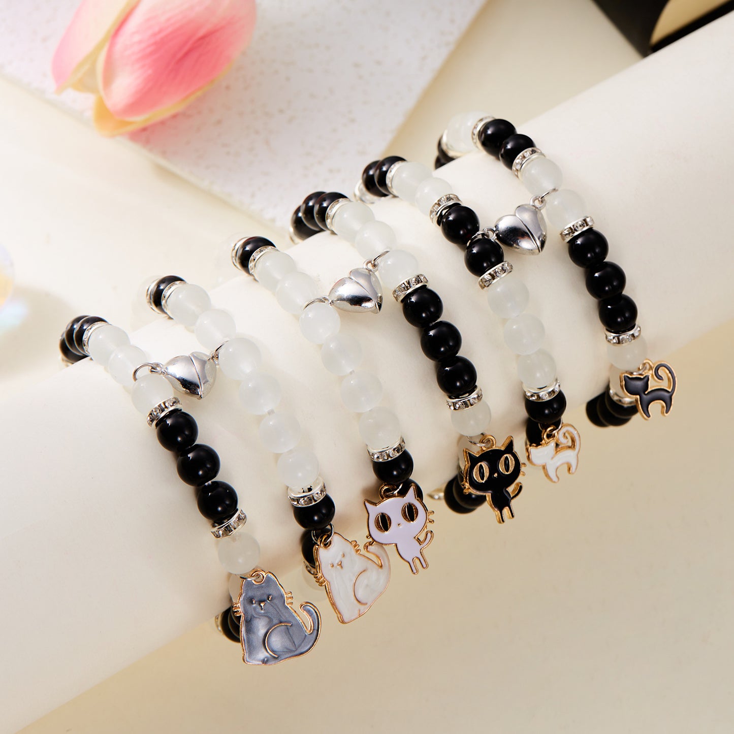 Beaded Cat Cute Two-piece Kitten Love Bracelets