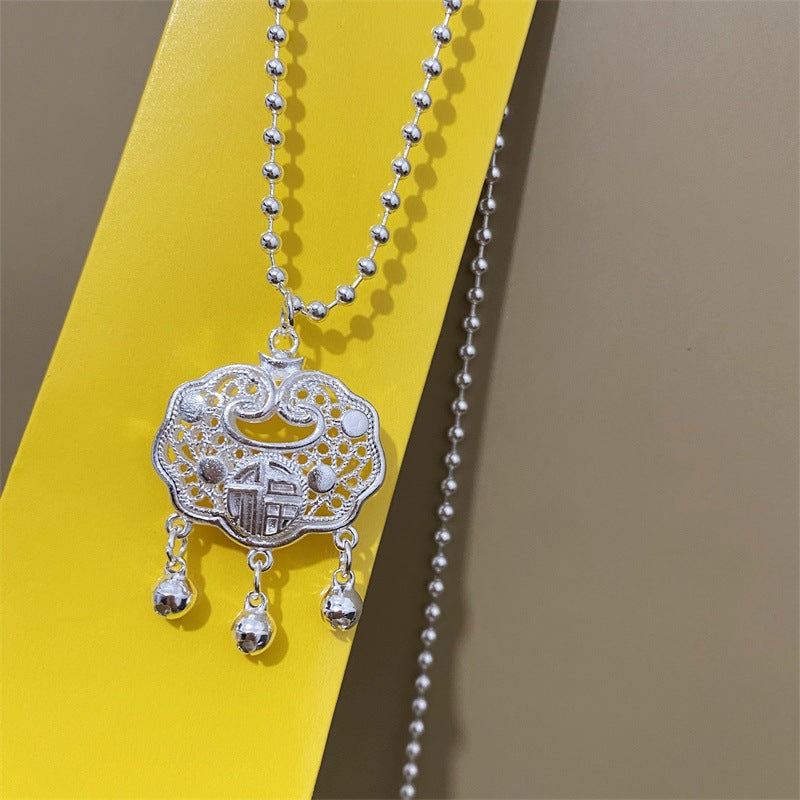 Minority Ethnic Style Female Alloy Imitation Sier Necklaces