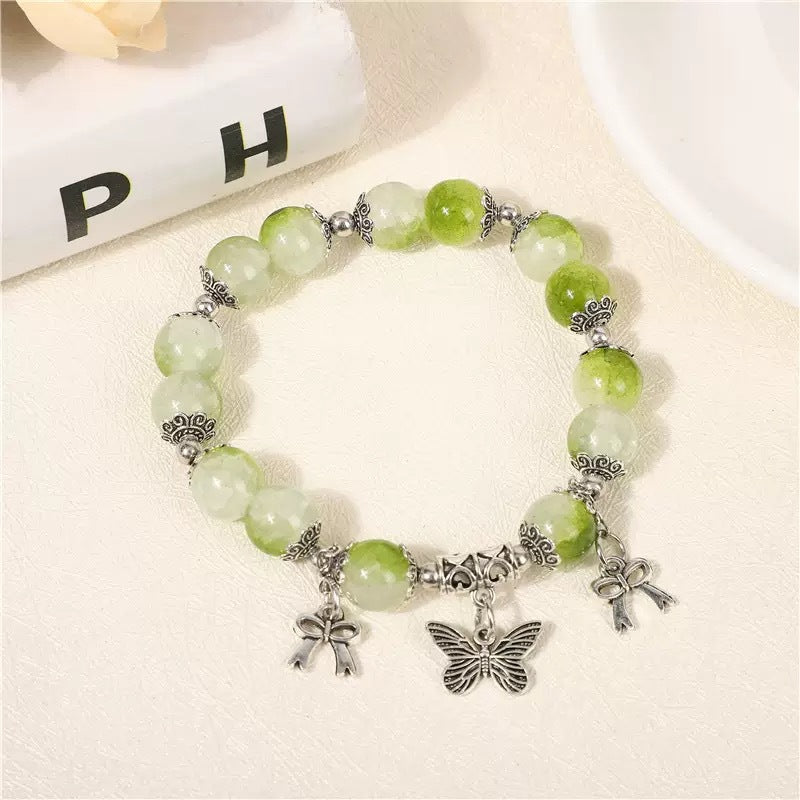 Mori Style Star Sea Antique Sier Butterfly Beaded Bracelets