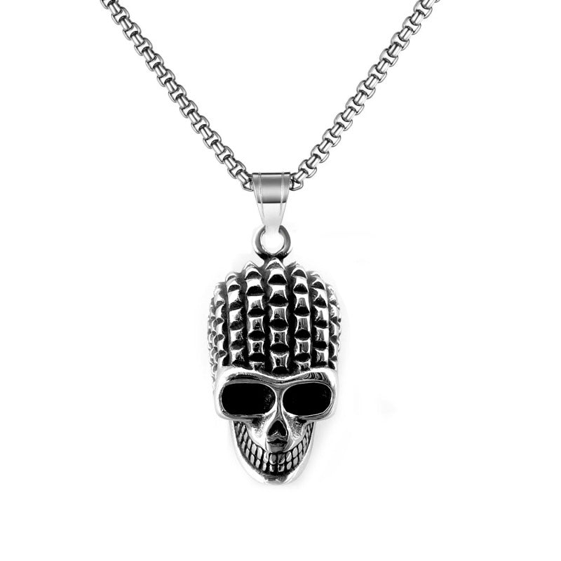 Men's Sier Dragon Retro Style Hip Hop Necklaces