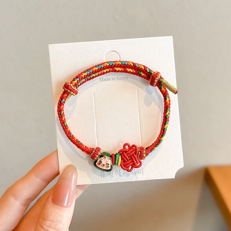 Small Gift Tassel Adjustable Red Rope Dragon Boat Festival Bracelet