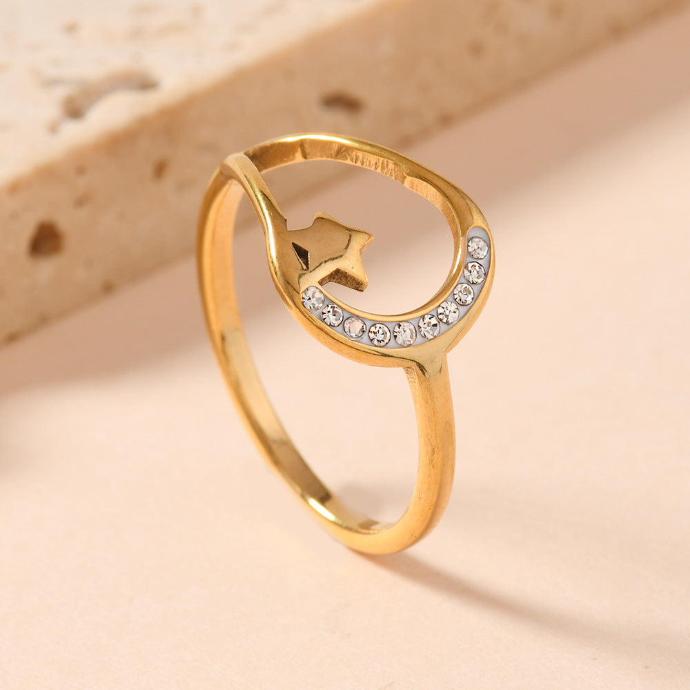 Korean Style Stylish Female Fashion Simple Cut Star Rings