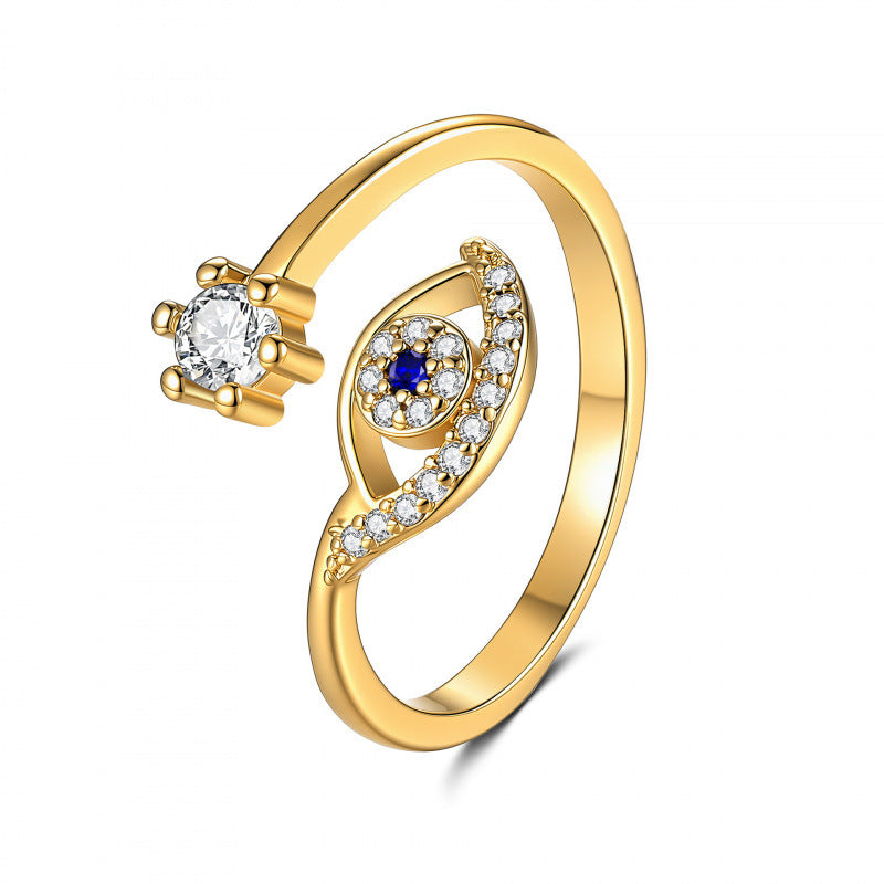 Eye Open Fashion Personality Hip Hop Ring
