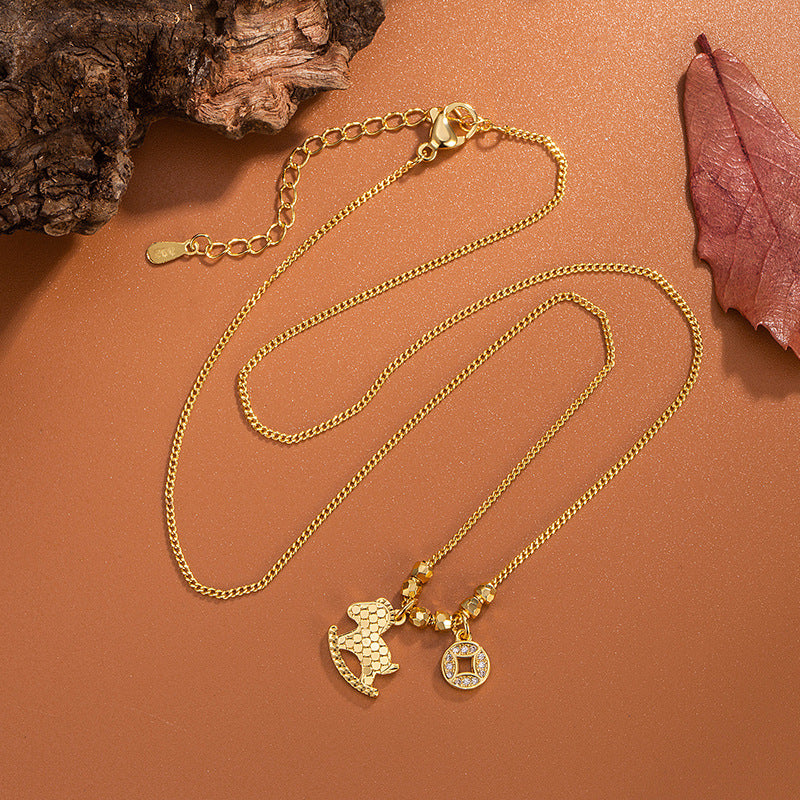 Flower Chinese Lucky Beads Life Female Necklace