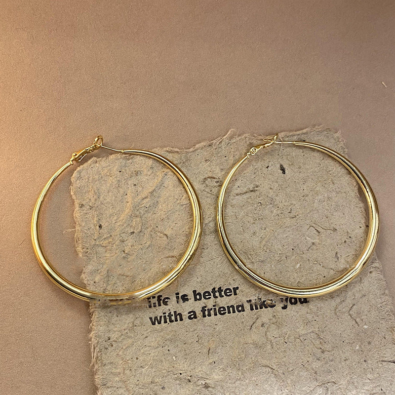 Sier Needle Exaggerated Round Simple Fashion Personalized Cold Style Ear Bracelets