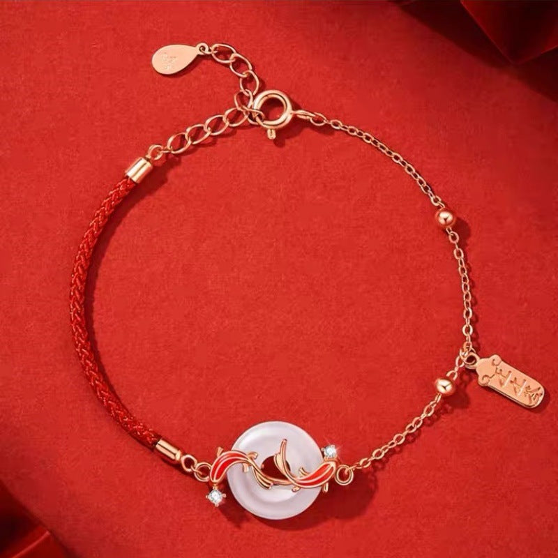 Red Hand Strap Lucky Beads Suit Life Gift For Bracelet