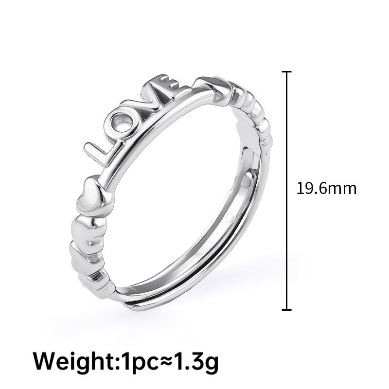 Stainless Steel Does Not Fade Niche Design Simple Korean Style Ring