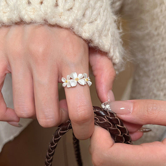 Women's Gardenia Fashionable Simple Elegant Index Finger Light Luxury High Sense Ring